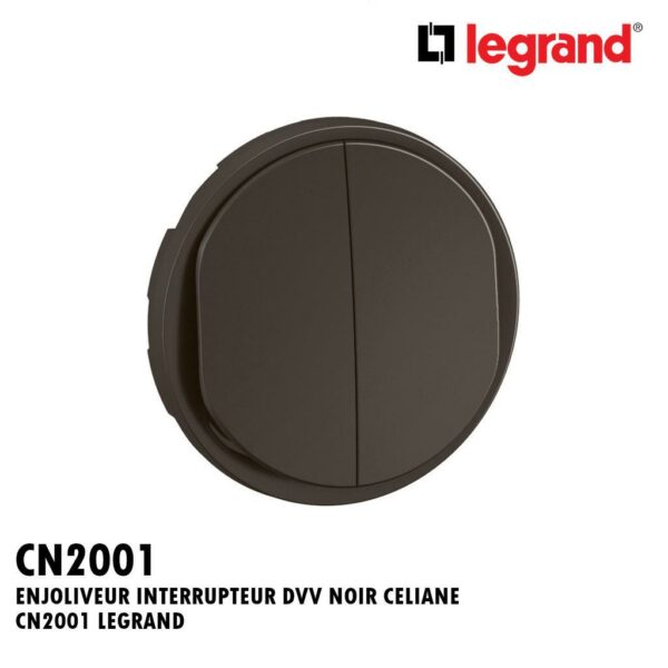 ENJOLIVEUR INTERRUPTEUR DVV NOIR CELIANE CN2001 LEGRAND