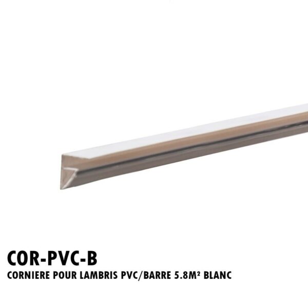 CORNIERE POUR LAMBRIS PVC/BARRE 5.8M² BLANC