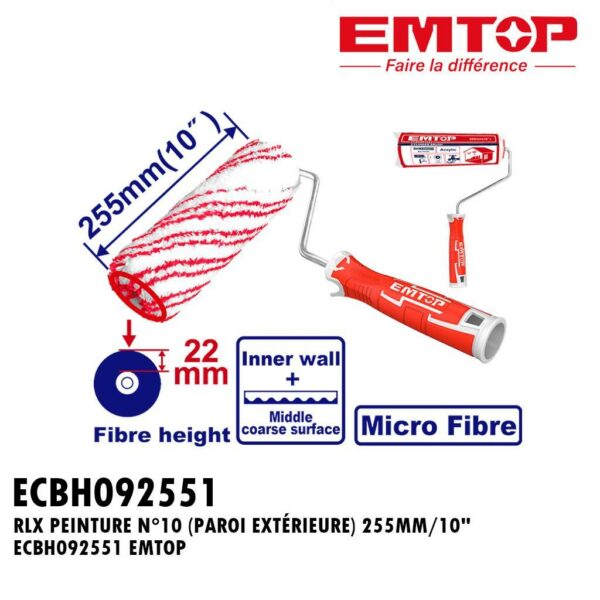 RLX PEINTURE N°10 (PAROI EXTÉRIEURE) 255MM/10" ECBH092551 EMTOP