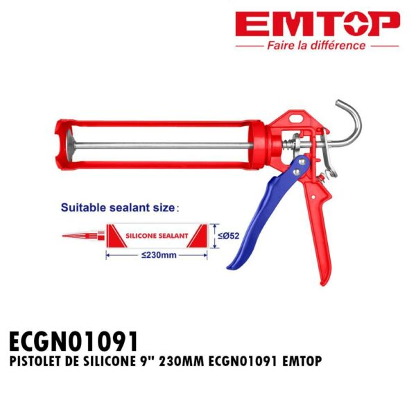 PISTOLET DE SILICONE 9" 230MM ECGN01091 EMTOP