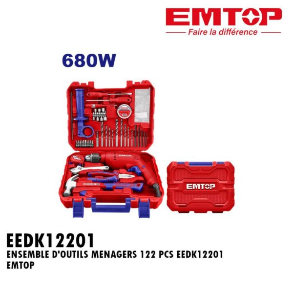 ENSEMBLE DOUTILS MENAGERS 122 PCS EEDK12201 EMTOP