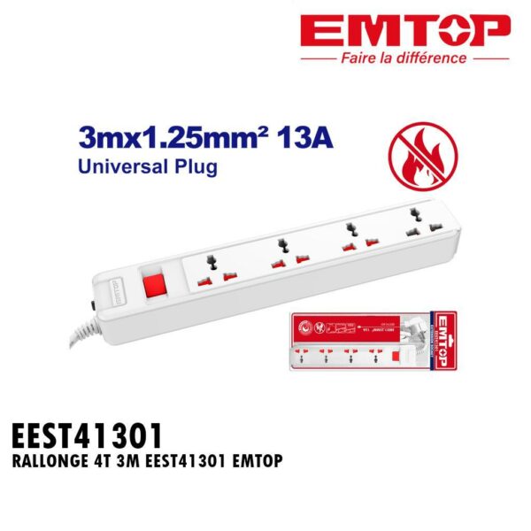 RALLONGE 4T 3M EEST41301 EMTOP