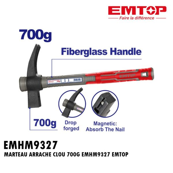 MARTEAU ARRACHE CLOU 700G EMHM9327 EMTOP