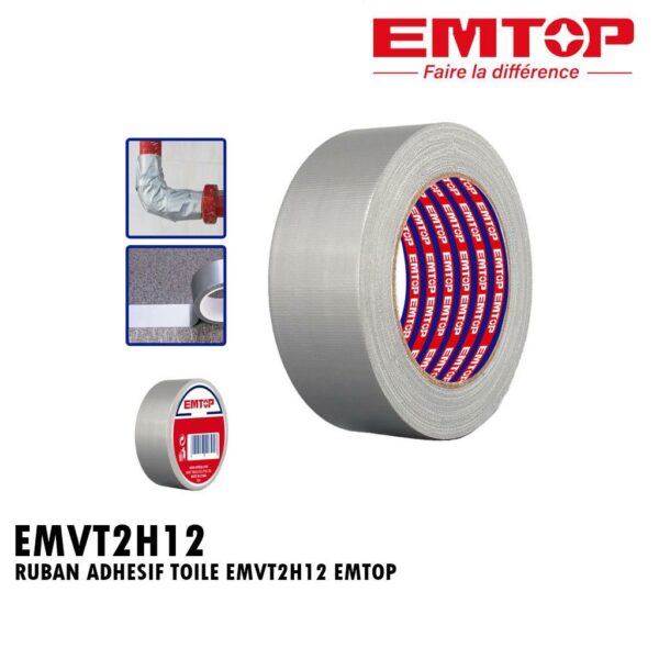 RUBAN ADHESIF TOILE EMVT2H12 EMTOP