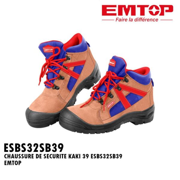 CHAUSSURE DE SECURITE KAKI 39 ESBS32SB39 EMTOP