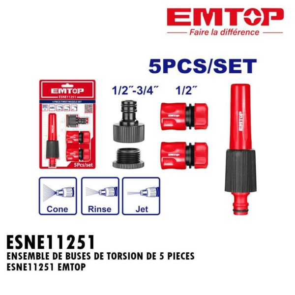 ENSEMBLE DE BUSES DE TORSION DE 5 PIECES ESNE11251 EMTOP
