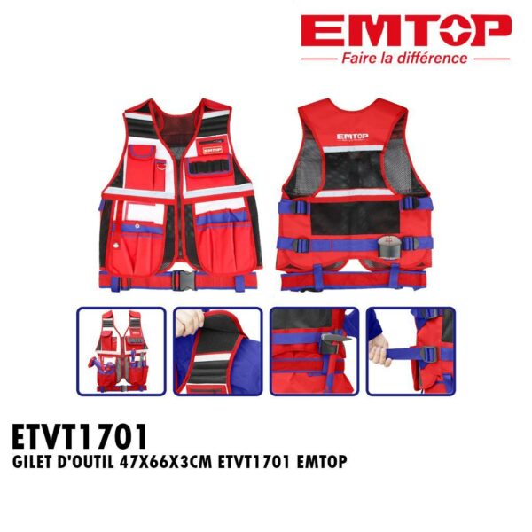 GILET D'OUTIL 47X66X3CM ETVT1701 EMTOP