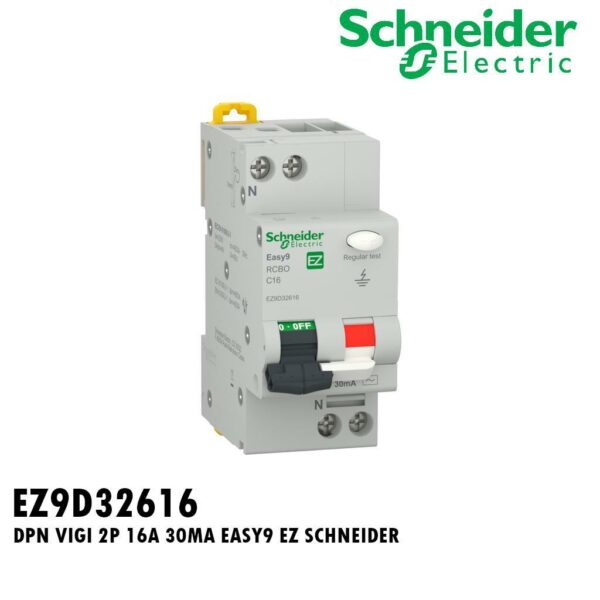 DPN VIGI 2P 16A 30MA EASY9 EZ SCHNEIDER