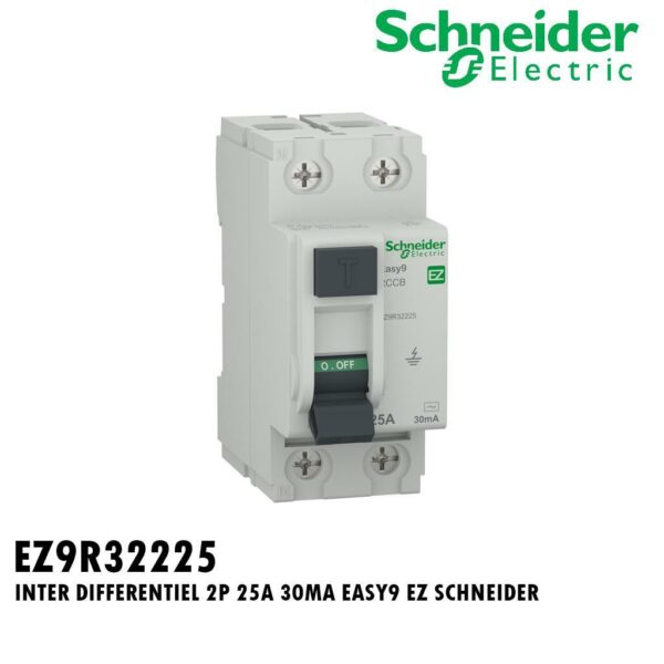 INTER DIFFERENTIEL 2P 25A 30MA EASY9 EZ SCHNEIDER