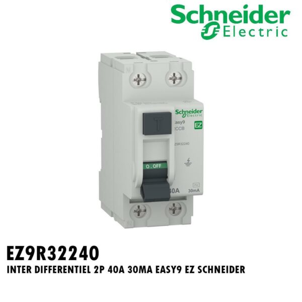 INTER DIFFERENTIEL 2P 40A 30MA EASY9 EZ SCHNEIDER