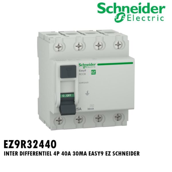INTER DIFFERENTIEL 4P 40A 30MA EASY9 EZ SCHNEIDER