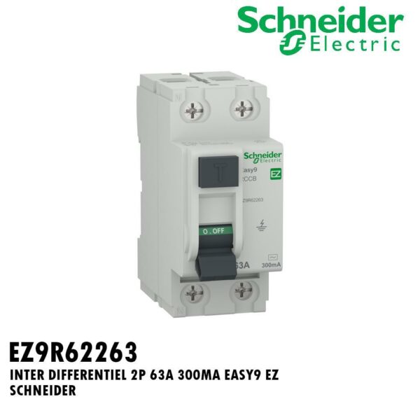 INTER DIFFERENTIEL 2P 63A 300MA EASY9 EZ SCHNEIDER