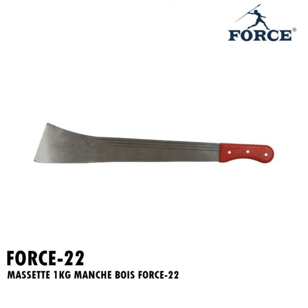 MASSETTE 1KG MANCHE BOIS FORCE-22