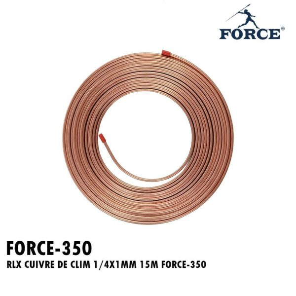 RLX CUIVRE DE CLIM 1/4X1MM 15M FORCE-350