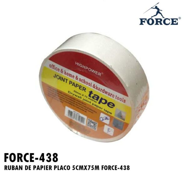 RUBAN DE PAPIER PLACO 5CMX75M FORCE-438