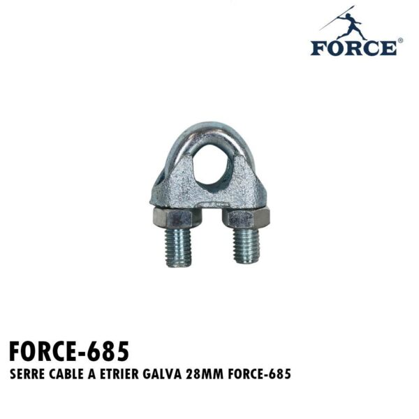 SERRE CABLE A ETRIER GALVA 28MM FORCE-685