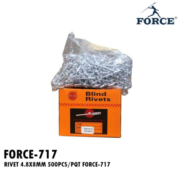 RIVET 4.8X8MM 500PCS/PQT FORCE-717