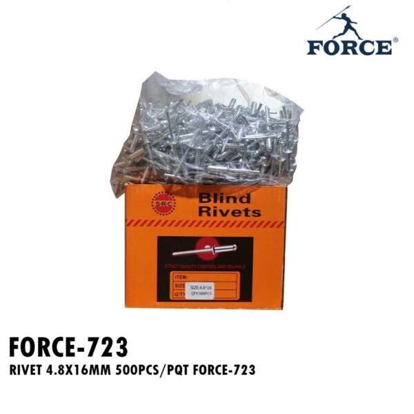 RIVET 4.8X16MM 500PCS/PQT FORCE-723
