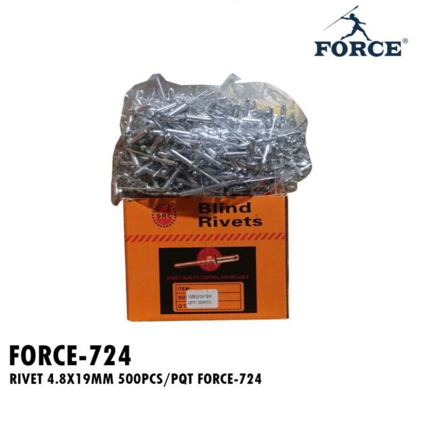 RIVET 4.8X19MM 500PCS/PQT FORCE-724