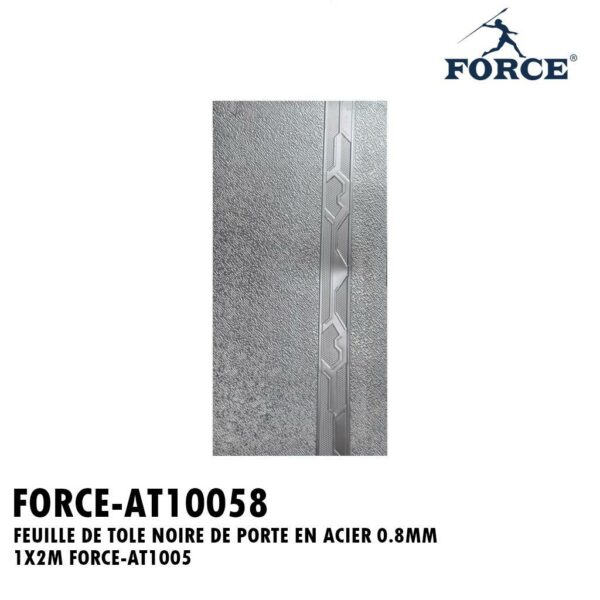 FEUILLE DE TOLE NOIRE DE PORTE EN ACIER 0.8MM 1X2M FORCE-AT1005