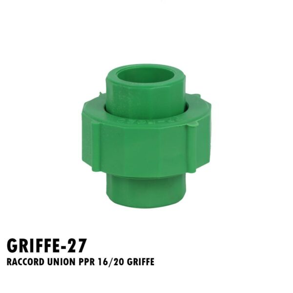 RACCORD UNION PPR 16/20 GRIFFE