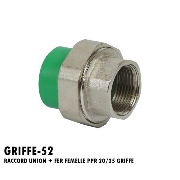 RACCORD UNION + FER FEMELLE PPR 20/25 GRIFFE