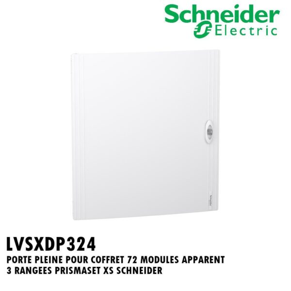 PORTE PLEINE POUR COFFRET 072 MODULES APPARENT 3 RANGEES PRISMASET XS SCHNEIDER