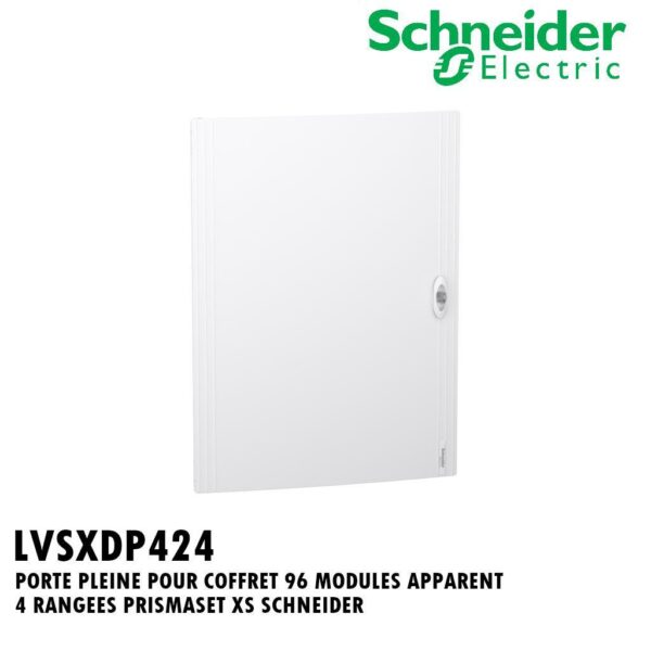 PORTE PLEINE POUR COFFRET 096 MODULES APPARENT 4 RANGEES PRISMASET XS SCHNEIDER