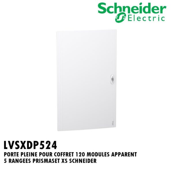 PORTE PLEINE POUR COFFRET 120 MODULES APPARENT 5 RANGEES PRISMASET XS SCHNEIDER