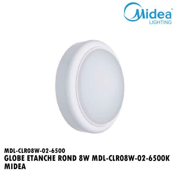 GLOBE ETANCHE ROND 8W MDL-CLR08W-02-6500K MIDEA