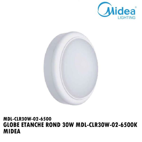 GLOBE ETANCHE ROND 30W MDL-CLR30W-02-6500K MIDEA