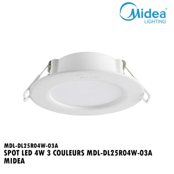 SPOT LED 4W 2.5" 3 COULEURS MIDEA