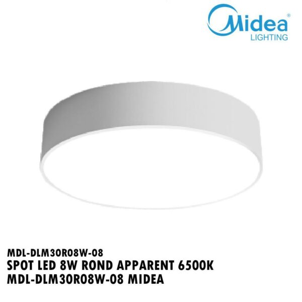 SPOT LED 8W ROND APPARENT 6500K MDL-DLM30R08W-08 MIDEA X