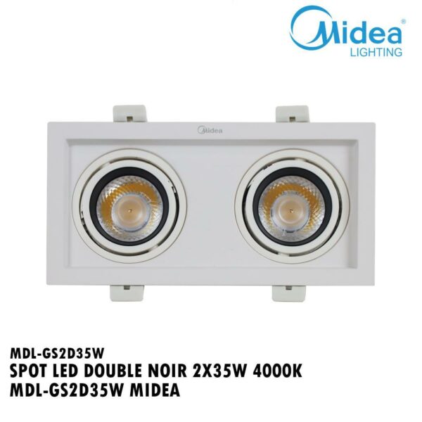 SPOT LED DOUBLE NOIR 2X35W 4000K MDL-GS2D35W MIDEA