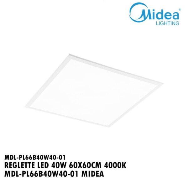 REGLETTE LED 40W 60X60CM 4000K MDL-PL66B40W40-01 MIDEA