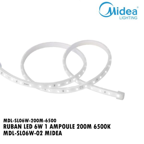 RUBAN LED 6W 1 AMPOULE 200M 6500K MDL-SL06W-02 MIDEA