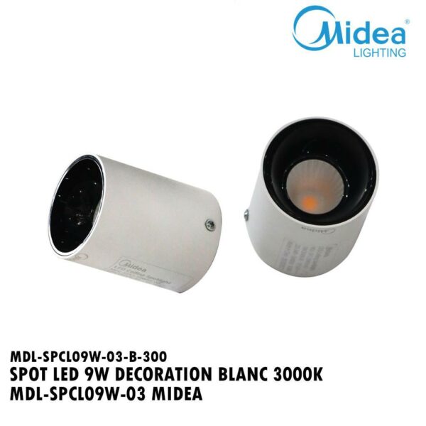 SPOT LED 9W DECORATION BLANC 3000K MDL-SPCL09W-03 MIDEA