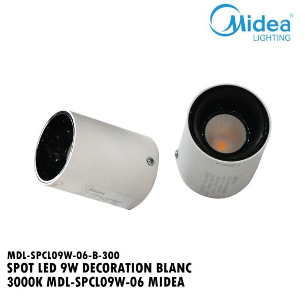 SPOT LED 9W DECORATION BLANC 3000K MDL-SPCL09W-06 MIDEA