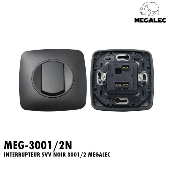 INTERRUPTEUR SVV NOIR 3001/2 MEGALEC