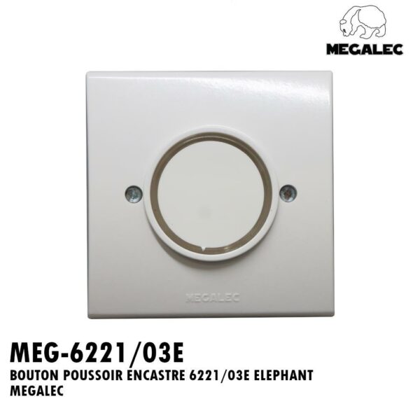 BOUTON POUSSOIR ENCASTRE 6221/03E ELEPHANT MEGALEC