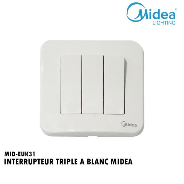 INTERRUPTEUR TRIPLE A BLANC MIDEA