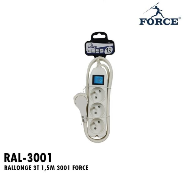 RALLONGE 3T 1.5M 3001 FORCE