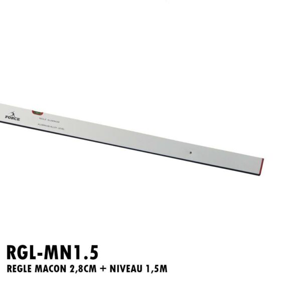 REGLE MACON 2.8CM + NIVEAU 1.5M