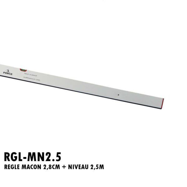 REGLE MACON 2.8CM + NIVEAU 2.5M