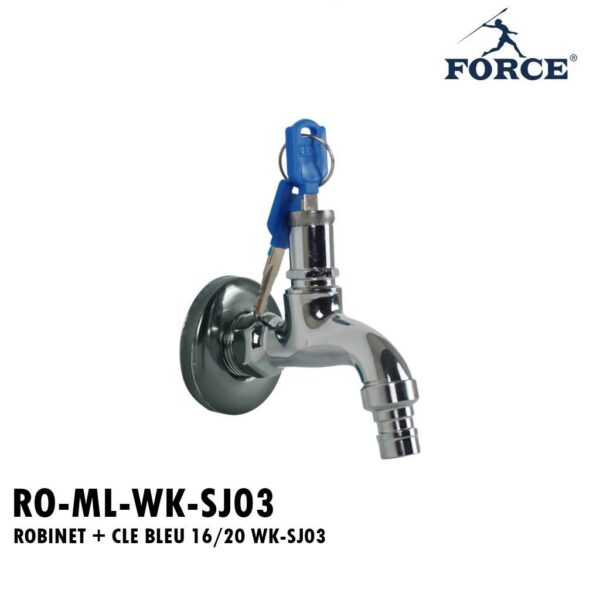 ROBINET + CLE BLEU 16/20 WK-SJ03