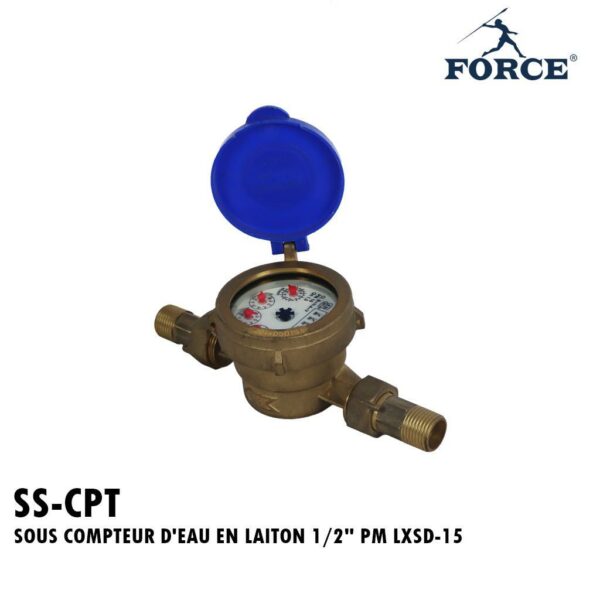 SOUS COMPTEUR D'EAU EN LAITON 1/2" PM LXSD-15