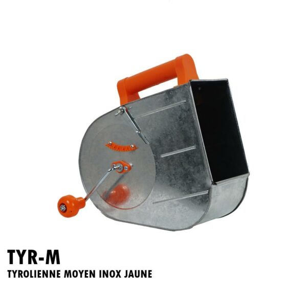TYROLIENNE MOYEN INOX JAUNE