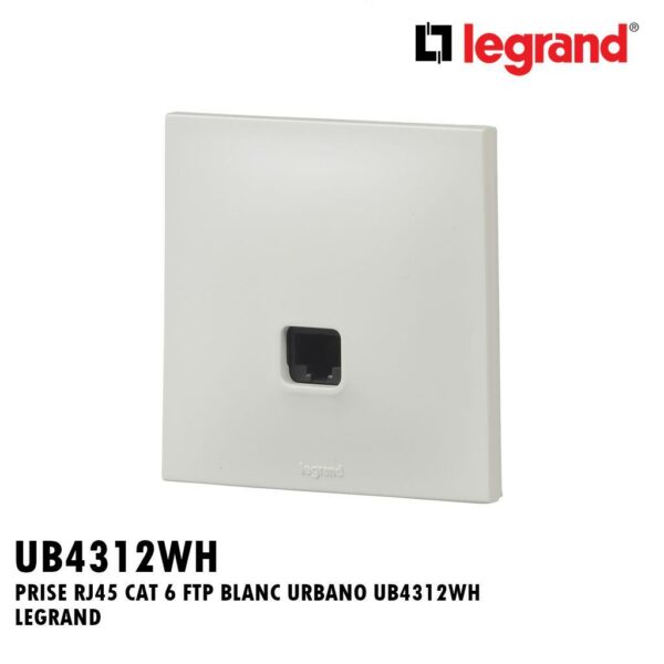 PRISE RJ45 CAT 6 FTP BLANC URBANO UB4312WH LEGRAND