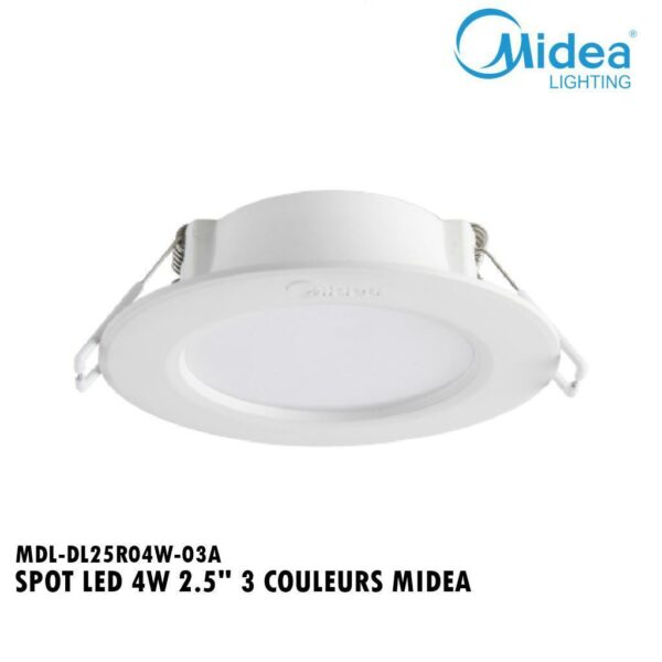 SPOT LED 4W 2.5" 3 COULEURS MIDEA