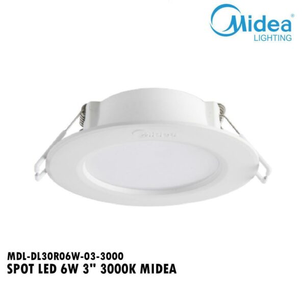 SPOT LED 6W 3" 3000K MIDEA